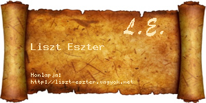 Liszt Eszter névjegykártya