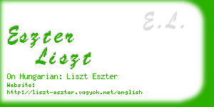 eszter liszt business card